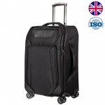 Чемодан полиэстер 2520D+PU/тефлон "Verage" CHICAGO черный, размер M+ (78/94л)