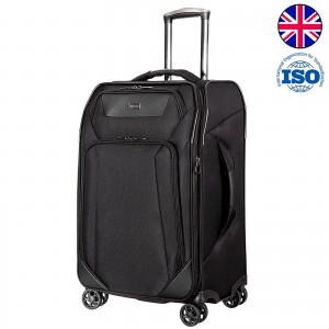 Чемодан полиэстер 2520D+PU/тефлон "Verage" CHICAGO черный, размер M+ (78/94л)