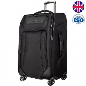 Чемодан полиэстер 2520D+PU/тефлон "Verage" CHICAGO черный, большой L (110/120л)