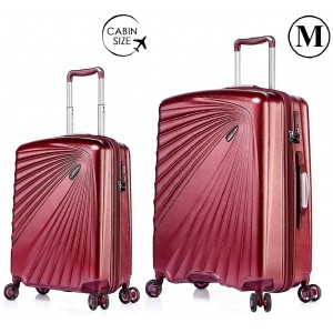 Комплект чемоданов "Verage" серия KINETIС, рубиновый, размеры (S+/M)