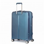 NEW! Чемодан 100% полипропилен "Verage" ROME синий металлик, большой L (103/125л)