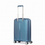 NEW! Чемодан 100% полипропилен "Verage" ROME синий металлик, ручная кладь S+ (38/49л)