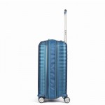 NEW! Чемодан 100% полипропилен "Verage" ROME синий металлик, ручная кладь S+ (38/49л)