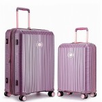 Комплект чемоданов "Verage" коллекция ROME, пурпурно-золотистый, размеры (S+/M)