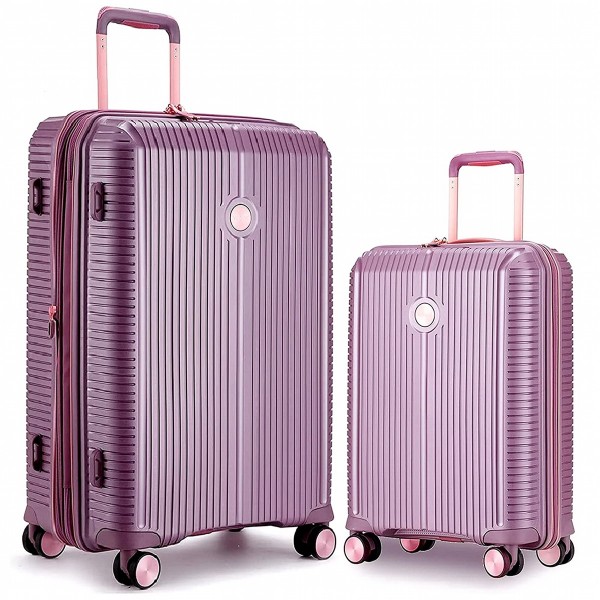 Комплект чемоданов "Verage" коллекция ROME, пурпурно-золотистый, размеры (S+/L)