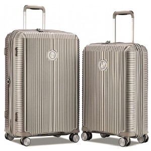 Комплект чемоданов 100% полипропилен "Verage" ROME, хаки золотистый, размеры (M/L)