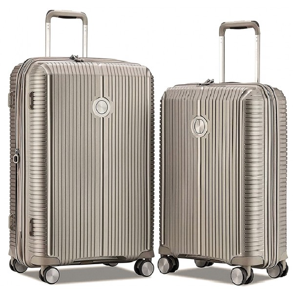 Комплект чемоданов 100% полипропилен "Verage" ROME, хаки золотистый, размеры (M/L)