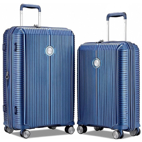 Комплект чемоданов 100% полипропилен "Verage" ROME синий металлик, размеры (M/L) Комплект чемоданов 100% полипропилен "Verage" ROME синий металлик, размеры (M/L)