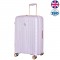 Чемодан 100% полипропилен "Verage" ROME лавандовый золотистый, средний M (66/82л)