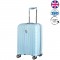 Чемодан 100% полипропилен "Verage" ROME полярно-голубой, ручная кладь S+ (38/49л)