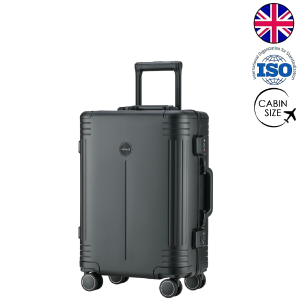 Чемодан алюминиевый "Verage", лимитированная коллекция Birmingham черный, ручная кладь S (37л)