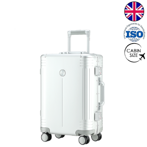 Чемодан алюминиевый "Verage", лимитированная коллекция Birmingham серебристый, ручная кладь S (37л)