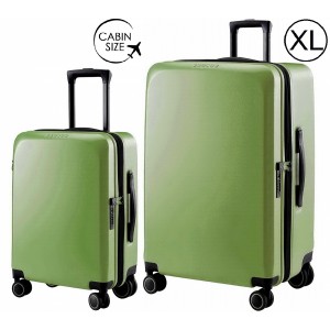 Комплект чемоданов "Verage" коллекция FREELAND, зеленый папоротник, размеры (S+/XL)