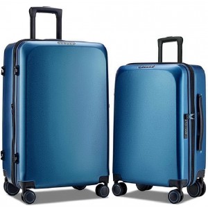 Комплект чемоданов поликарбонат "Verage" FREELAND-II берлинская лазурь, размеры (M+/L)