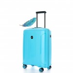 Чемодан 100% полипропилен "Verage" EDINBURGH морозный синий, ручная кладь S (38/46л)