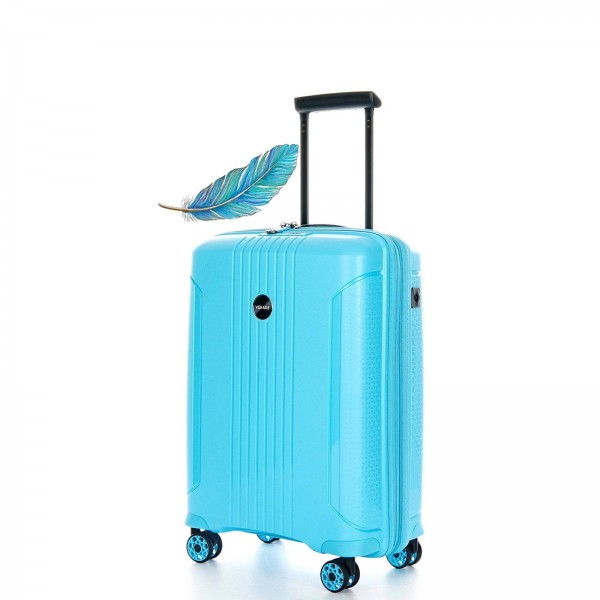 Чемодан 100% полипропилен "Verage" EDINBURGH морозный синий, ручная кладь S (38/46л)