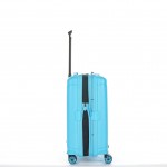 Чемодан 100% полипропилен "Verage" EDINBURGH морозный синий, ручная кладь S (38/46л)