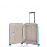 Чемодан 100% полипропилен "Verage" EDINBURGH морозный синий, ручная кладь S (38/46л)