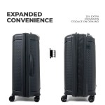 Чемодан 100% полипропилен "Verage" EDINBURGH черный, ручная кладь S (38/46л)