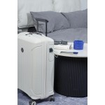 Чемодан 100% полипропилен "Verage" EDINBURGH белый оникс, ручная кладь S (38/46л)