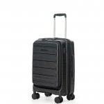 Чемодан 100% полипропилен "Verage" Tenby-Monti черный, ручная кладь S+ (39/48л)