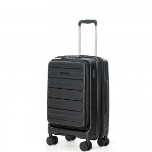 Чемодан 100% полипропилен "Verage" Tenby-Monti черный, ручная кладь S+ (39/48л)