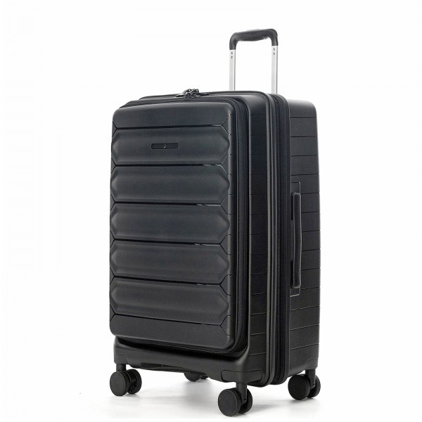 Чемодан 100% полипропилен "Verage" Tenby-Monti черный M+ (79/97л)