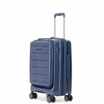 Чемодан 100% полипропилен "Verage" Tenby-Monti темно-синий, ручная кладь S+ (39/48л)