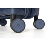 Чемодан 100% полипропилен "Verage" Tenby-Monti темно-синий, ручная кладь S+ (39/48л)