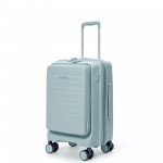 Чемодан 100% полипропилен "Verage" Tenby-Monti светло-голубой, ручная кладь S+ (39/48л)