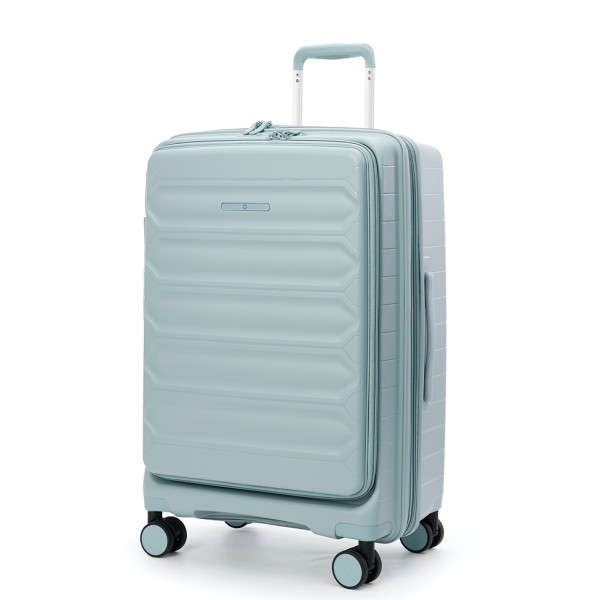 Чемодан 100% полипропилен "Verage" Tenby-Monti светло-голубой M+ (79/97л)