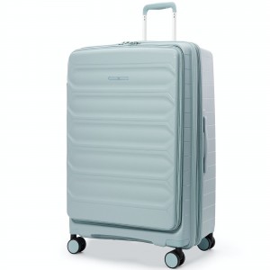 Чемодан 100% полипропилен "Verage" Tenby-Monti светло-голубой L (110/132л)