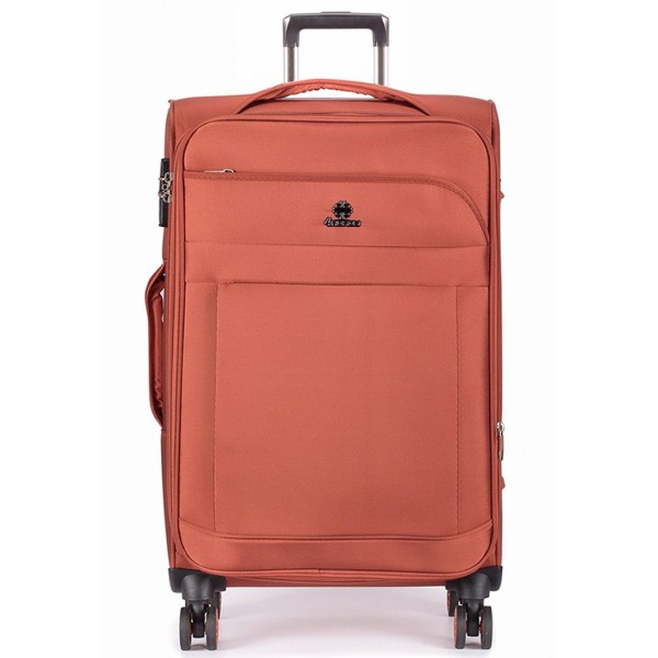 Чемодан 100% нейлон 4ROADS®️ оранжевый, большой L (98/112л)