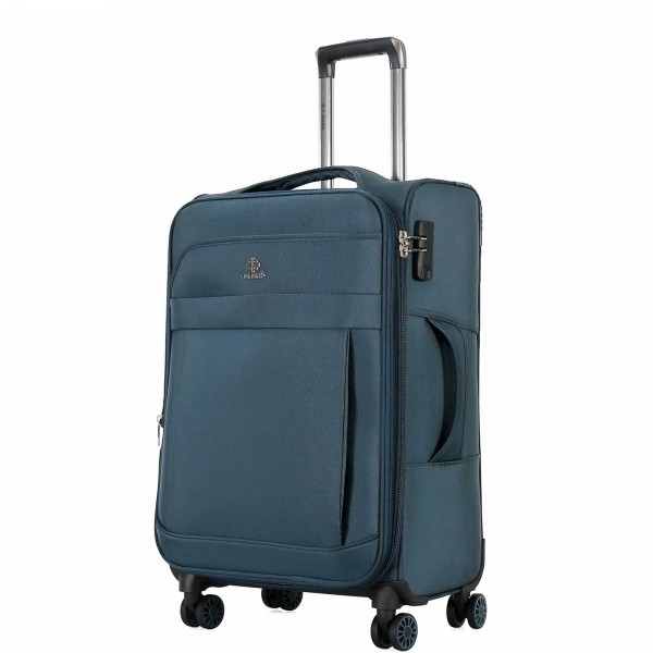 Чемодан 100% нейлон 4ROADS®️ петролеум, средний M (67/77л)