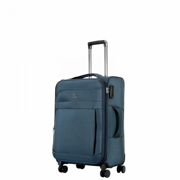Чемодан 100% нейлон 4ROADS®️ петролеум, ручная кладь S (38л)
