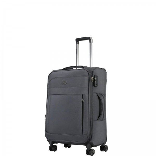Чемодан 100% нейлон 4ROADS®️ темно-серый, ручная кладь S (38л)