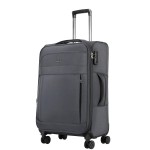 Чемодан 100% нейлон 4ROADS®️ темно-серый, средний M (67/77л)