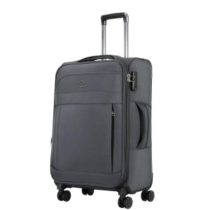 Чемодан 100% нейлон 4ROADS®️ темно-серый, средний M (67/77л)
