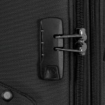 Чемодан 100% нейлон 4ROADS®️ черный, средний (67/77л)