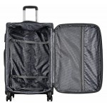 Чемодан 100% нейлон 4ROADS®️ черный, большой (98/112л)