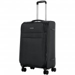 Чемодан 100% нейлон 4ROADS®️ черный, средний (67/77л)