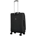 Чемодан 100% нейлон 4ROADS®️ черный, средний (67/77л)