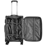 Чемодан 100% нейлон 4ROADS®️ черный, средний (67/77л)