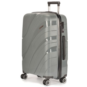 Распродажа. Не доставляется. Чемодан 100% полипропилен 4ROADS®️ серый, большой L (99л)