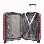 Чемодан 100% ABS пластик "Gianni Conti" VALENCIA, бордовый, средний M (68/82л)