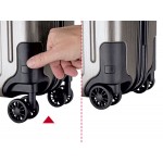 Чемодан 100% поликарбонат Makrolon® "HARDWARE" PROFILE PLUS Volume, матовый металлик, средний M (76л)