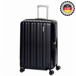 Чемодан 100% поликарбонат Makrolon® "HARDWARE" PROFILE PLUS Volume, черный зернистый, средний M (76л)