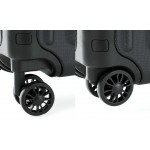 Чемодан 100% поликарбонат Makrolon® "HARDWARE" PROFILE PLUS Volume, черный зернистый, средний M (76л)