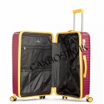 Чемодан 100% полипропилен L`case®️ Seoul, бордовый, средний M (75л)