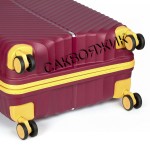 Чемодан 100% полипропилен L`case®️ Seoul, бордовый, средний M (75л)